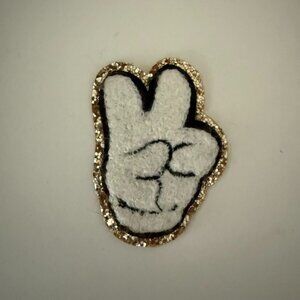 Stoney Clover Lane x Disney Mickey Mouse Peace Sign Hands Varsity Patch